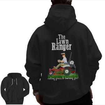 The Lawn Ranger Dad Father's Day Shirt Zip Up Hoodie Back Print | Mazezy