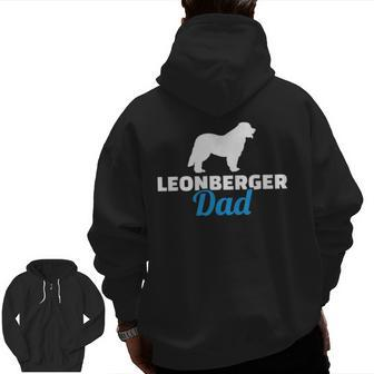 Leonberger Dad Zip Up Hoodie Back Print | Mazezy