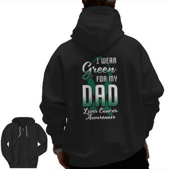 Liver Cancer Awareness Primary Hepatic Son Daughter Zip Up Hoodie Back Print | Mazezy