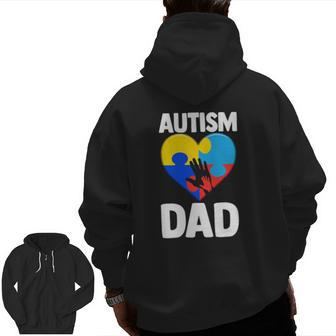 Love Autism Awareness S Dad Autism Mens Zip Up Hoodie Back Print | Mazezy