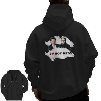 I Love Hot Dads Charlie Swan Carlisle Cullen Zip Up Hoodie Back Print | Mazezy