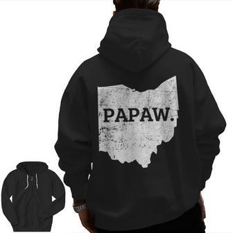 Men Papaw T Ohio T Ohio Grandpa Zip Up Hoodie Back Print | Mazezy