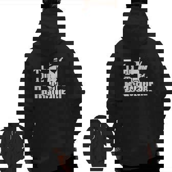 Mens The Bassfather Quote For Bass Guitarist Zip Up Hoodie Back Print | Mazezy