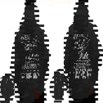 Mens The Best Dads Get Promoted To Paw Paw Special Grandpa Zip Up Hoodie Back Print | Mazezy