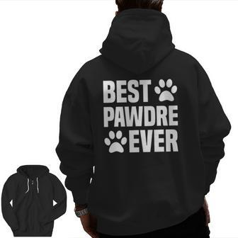 Mens Best Pawdre Ever Dog Or Cat Dad Father's Day Zip Up Hoodie Back Print | Mazezy