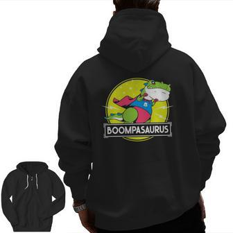 Mens Boompasaurus Boompa s From Grandchildren Fathers Day Zip Up Hoodie Back Print | Mazezy AU