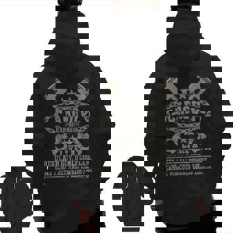 Mens Car Guy Definition Retro Dad Men Vintage Man Mechanic Zip Up Hoodie Back Print | Mazezy