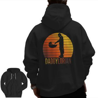 Mens Daddylorian Fathers Day Zip Up Hoodie Back Print | Mazezy