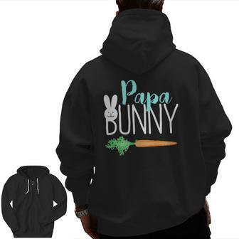 Mens Easter Papa Bunny Family Couples Zip Up Hoodie Back Print | Mazezy DE