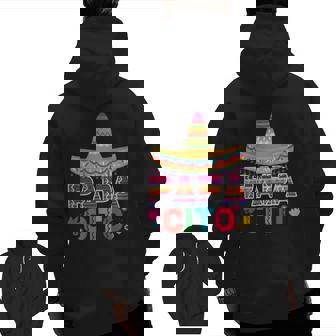 Mens Father's Day For Men Papacito Dad Zip Up Hoodie Back Print | Mazezy