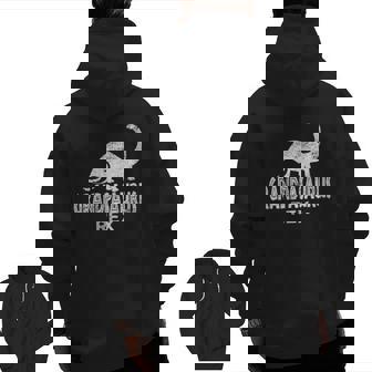 Mens Grandpasaurus Rex Idea For Grandfather Zip Up Hoodie Back Print | Mazezy