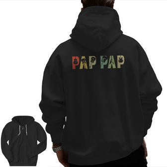 Mens Guitarist Guitar Lover Ideas Pap Pap Father's Day Zip Up Hoodie Back Print | Mazezy