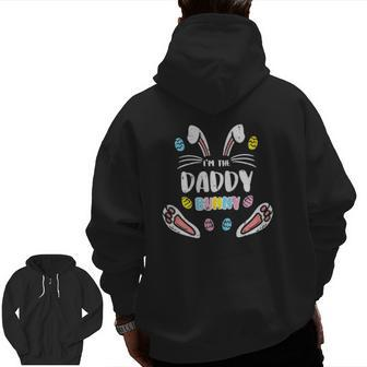 Mens I'm Daddy Bunny Rabbit Easter Family Matching Dad Papa Men Zip Up Hoodie Back Print | Mazezy