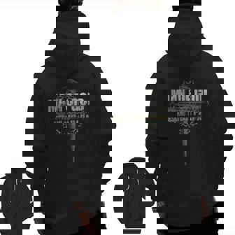 Mens Man Of God Husband Dad Papa Zip Up Hoodie Back Print | Mazezy