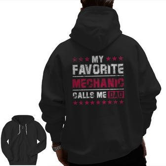 Mens Mechanic Dad From Daughterfather's Day Zip Up Hoodie Back Print | Mazezy