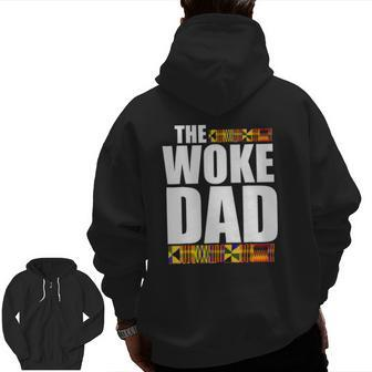 Mens Oheneba The Woke Dad Father's Day Black Pride Zip Up Hoodie Back Print | Mazezy