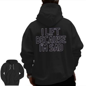 Mens Oversized Weightlifting Gym Pump Cover Zip Up Hoodie Back Print | Mazezy