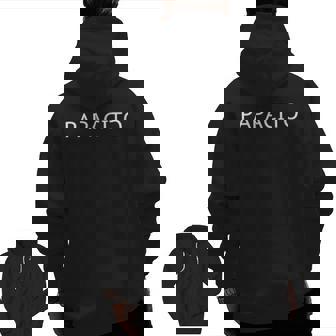 Mens Papacito Cool Daddy Father's Day Latino Zip Up Hoodie Back Print | Mazezy