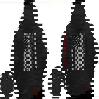 Mens Promoted To Daddy Est 2021 Daddy To Be Zip Up Hoodie Back Print | Mazezy