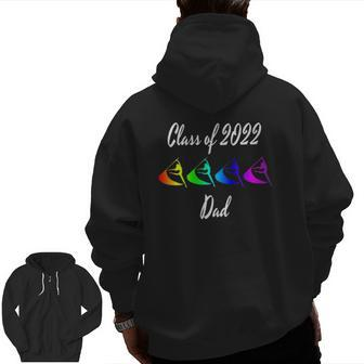 Mens Rainbow Color Guard Dad Flag Graphic Class Of 2022 Ver2 Zip Up Hoodie Back Print | Mazezy