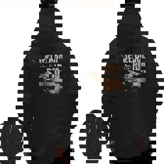 Mens Reel Cool Papa Cooler Angler Papa Zip Up Hoodie Back Print | Mazezy