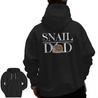 Mens Snail Dad Slug Clothes Boys Outfit Snail Zip Up Hoodie Back Print | Mazezy CA