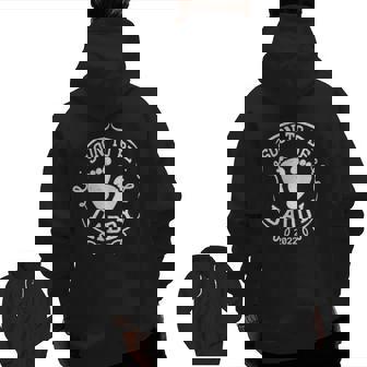 Mens Soon To Be Daddy 2022 Father's Day First Time Dad Pregnancy Zip Up Hoodie Back Print | Mazezy