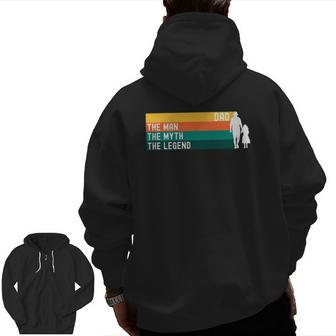 Mens My Superhero Dad Step Daddy Happy Father's Day From Daughter Zip Up Hoodie Back Print | Mazezy CA