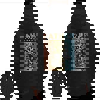 Mens Supportive Loving Swag Strong Black Father Vintage Dope Dad Zip Up Hoodie Back Print | Mazezy