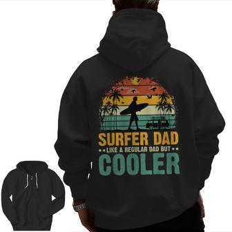Mens Surfer Dad Zip Up Hoodie Back Print | Mazezy