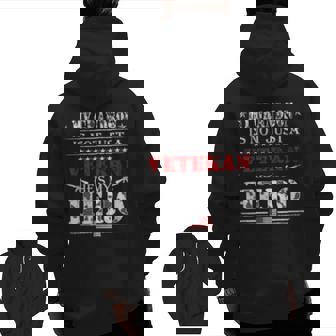 Military Family Veteran My Grandson Us Veteran My Hero Zip Up Hoodie Back Print | Mazezy