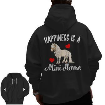 Miniature Horse Mini Horse Pet Horse Lovers Zip Up Hoodie Back Print | Mazezy DE