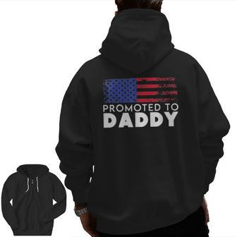 New First Time Dad Police Law Enforcement Daddy Zip Up Hoodie Back Print | Mazezy