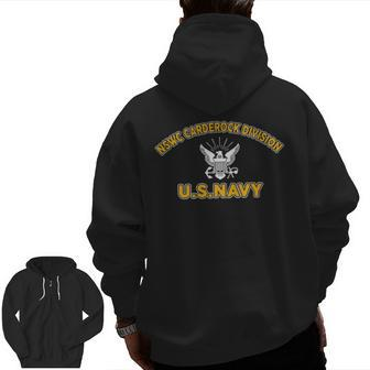 Nswc Carderock Division Zip Up Hoodie Back Print | Mazezy
