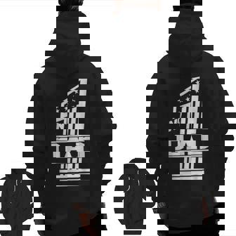 Number 1 Dad Fathers Day Zip Up Hoodie Back Print | Mazezy