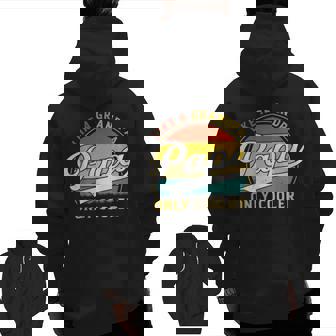 Papa Like A Grandpa Only Cooler Papa Definition Zip Up Hoodie Back Print | Mazezy