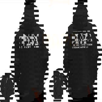 Papa Veteran The Myth The Legend Fathers Day Grandpa Zip Up Hoodie Back Print | Mazezy