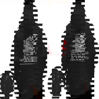 Papasaurus Fossils Dinsosaur Family Dad Zip Up Hoodie Back Print | Mazezy