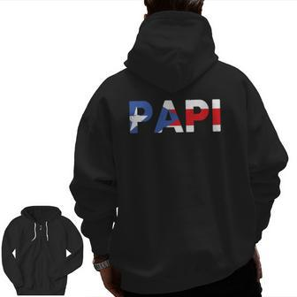 Papi Puerto Rican Dad Mens Puerto Rico Zip Up Hoodie Back Print | Mazezy