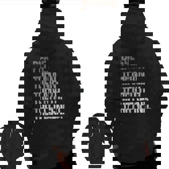Pepe The Man The Myth Legend Father's Day Zip Up Hoodie Back Print | Mazezy