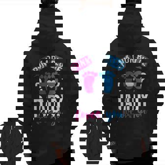 Pink Or Blue Daddy Loves You Gender Reveal Zip Up Hoodie Back Print | Mazezy