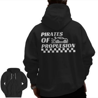 Pirates Of Propulsion Muscle Car Electric Classic Enthusiast Zip Up Hoodie Back Print | Mazezy