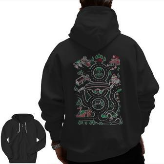 Play Cars On Daddys Back T For Dad Massage Zip Up Hoodie Back Print | Mazezy