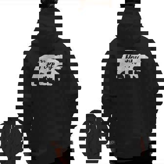 Poppy Grandpa Poppy Bear Zip Up Hoodie Back Print | Mazezy