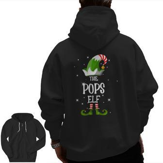 The Pops Elf Family Matching Group Christmas Zip Up Hoodie Back Print | Mazezy UK