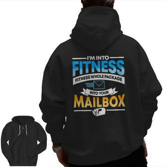 Postal Worker Mail Carrier Mailman Post Office Zip Up Hoodie Back Print | Mazezy