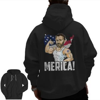 President Ulysses S Grant Merica 4Th Of July Party Zip Up Hoodie Back Print | Mazezy UK