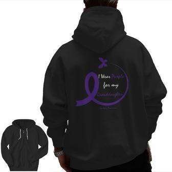 Products Wear Purple Granddaughter Epilepsy Awareness Zip Up Hoodie Back Print | Mazezy