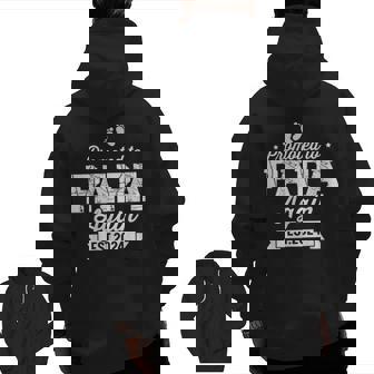 Promoted To Papa 2024 Again Fathers Day Soon To Be Dad Zip Up Hoodie Back Print | Mazezy