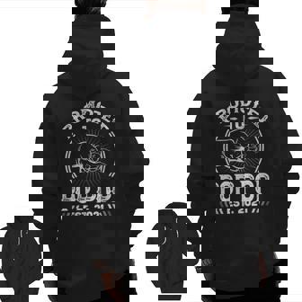 Promoted To Pop Pop Est 2021 Tee New Papa Dad Father's Day Zip Up Hoodie Back Print | Mazezy